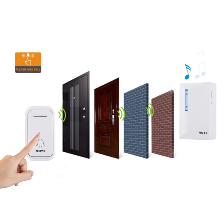 VOYE V015F Home Music Remote Control Wireless Doorbell with 38 Polyphony Sounds, V015F VOYE V015F Home Music Remote Control Wireless Doorbell with 38 Polyphony Sounds, V015F